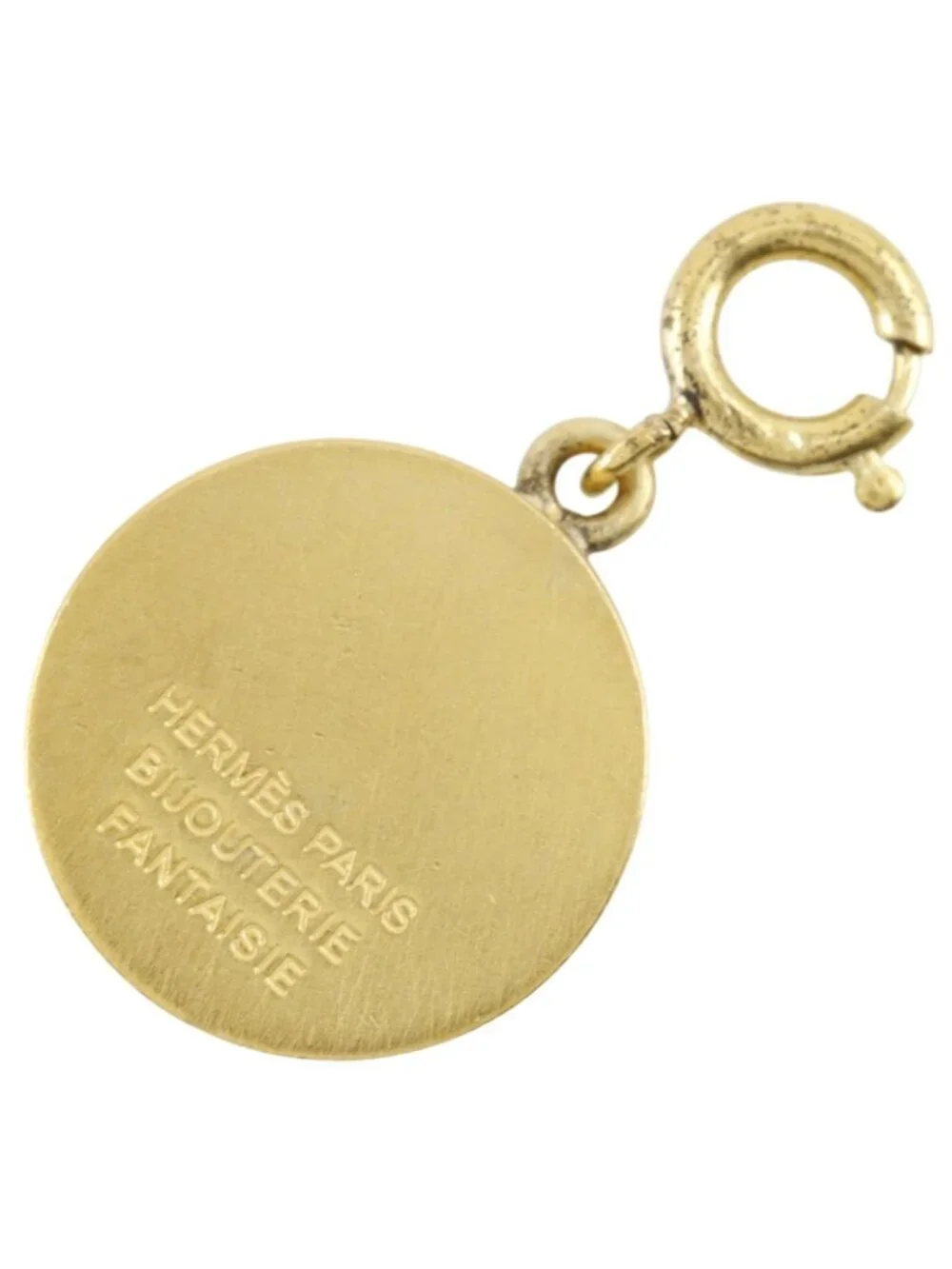 Hermes Series Black Shell Gold Plated Pendant